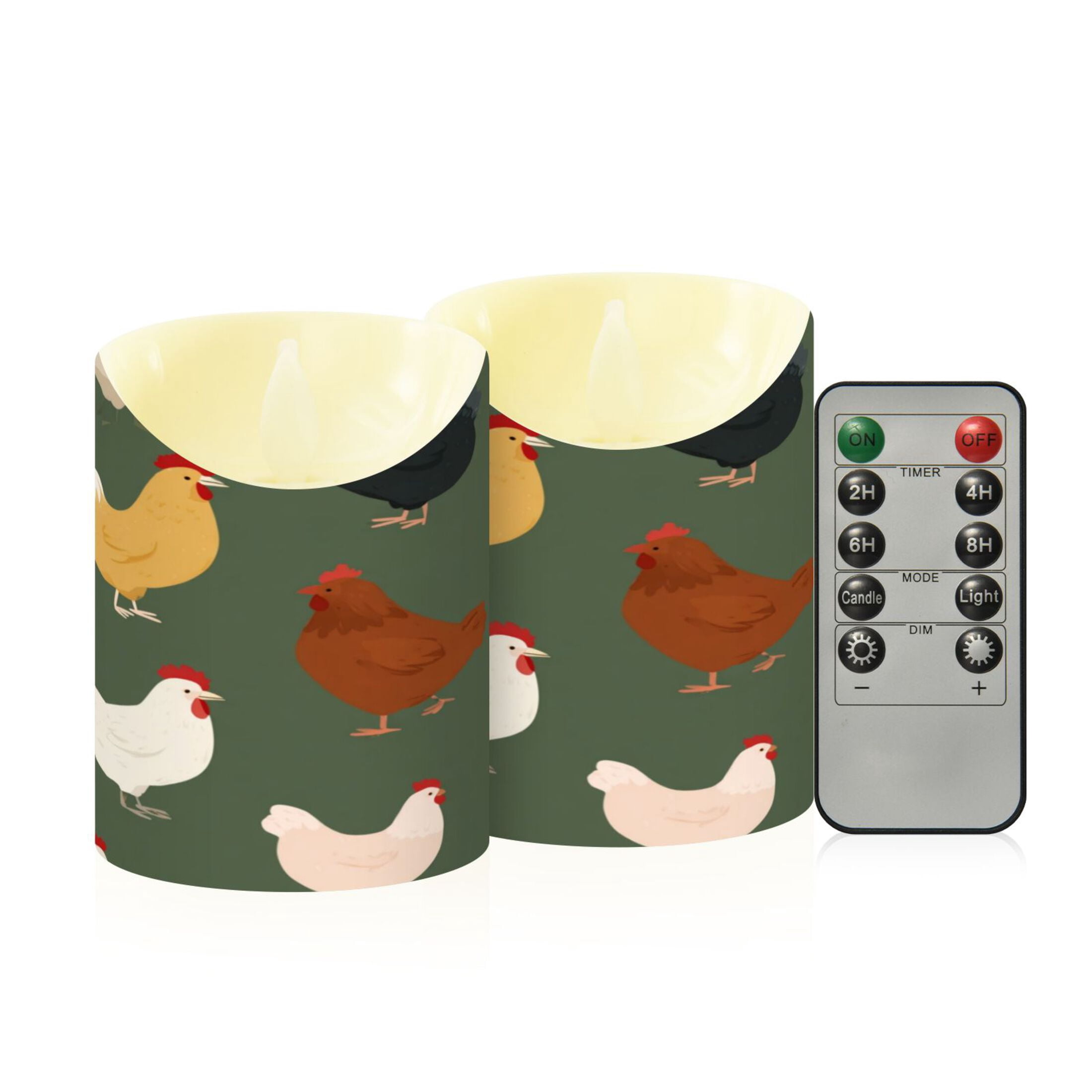 2 PCS Tilted Flameless Candles Flickering LED Lights Battery Operated ...