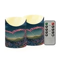 thumbnail image 1 of 2 PCS Tilted Flameless Candles Flickering LED Lights Battery Operated Candles with Remote Timers for Holiday Decor Heart-shaped Garlands Float, 1 of 7