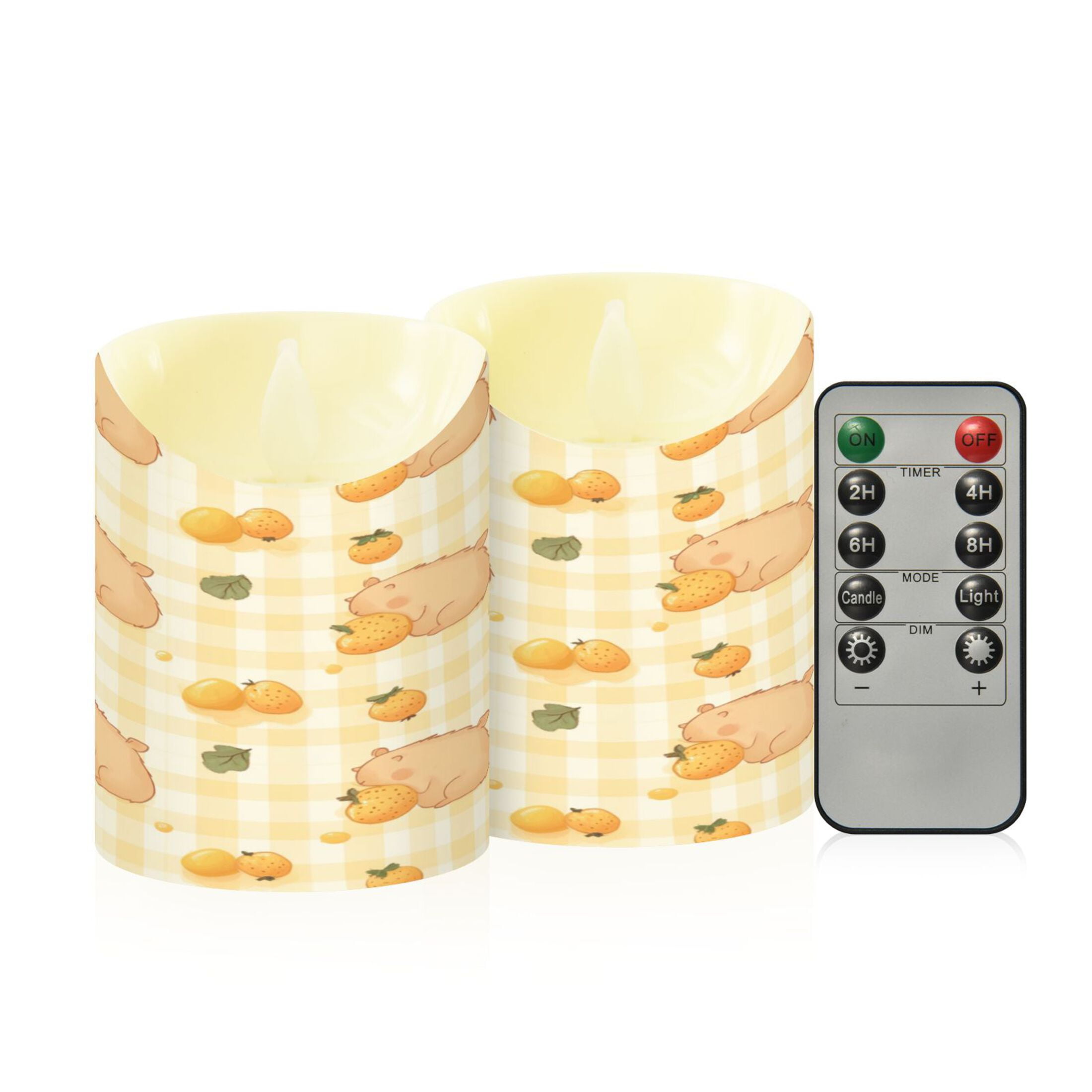 2 PCS Tilted Flameless Candles Flickering LED Lights Battery Operated ...