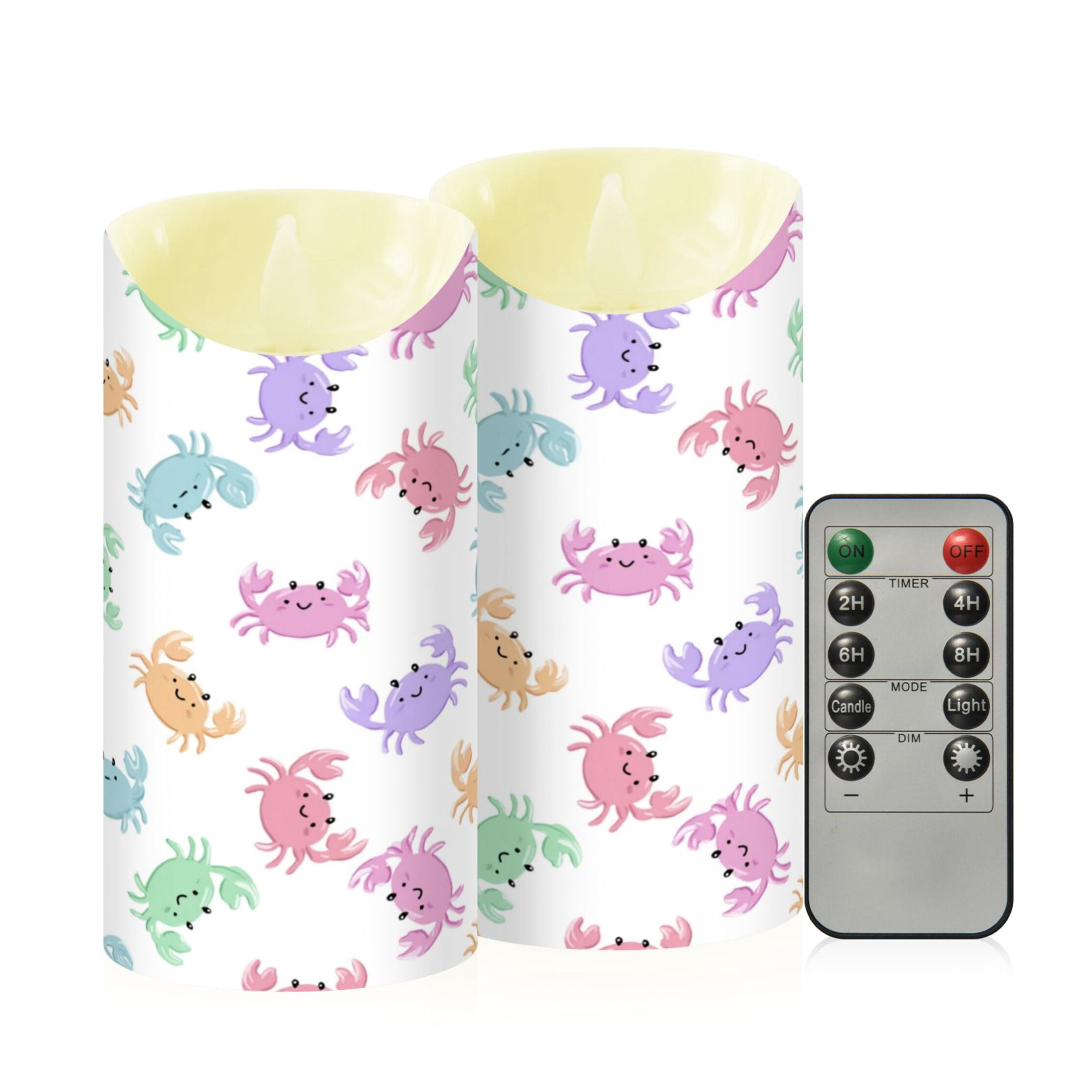 2 PCS Tilted Flameless Candles Flickering LED Lights Battery Operated ...