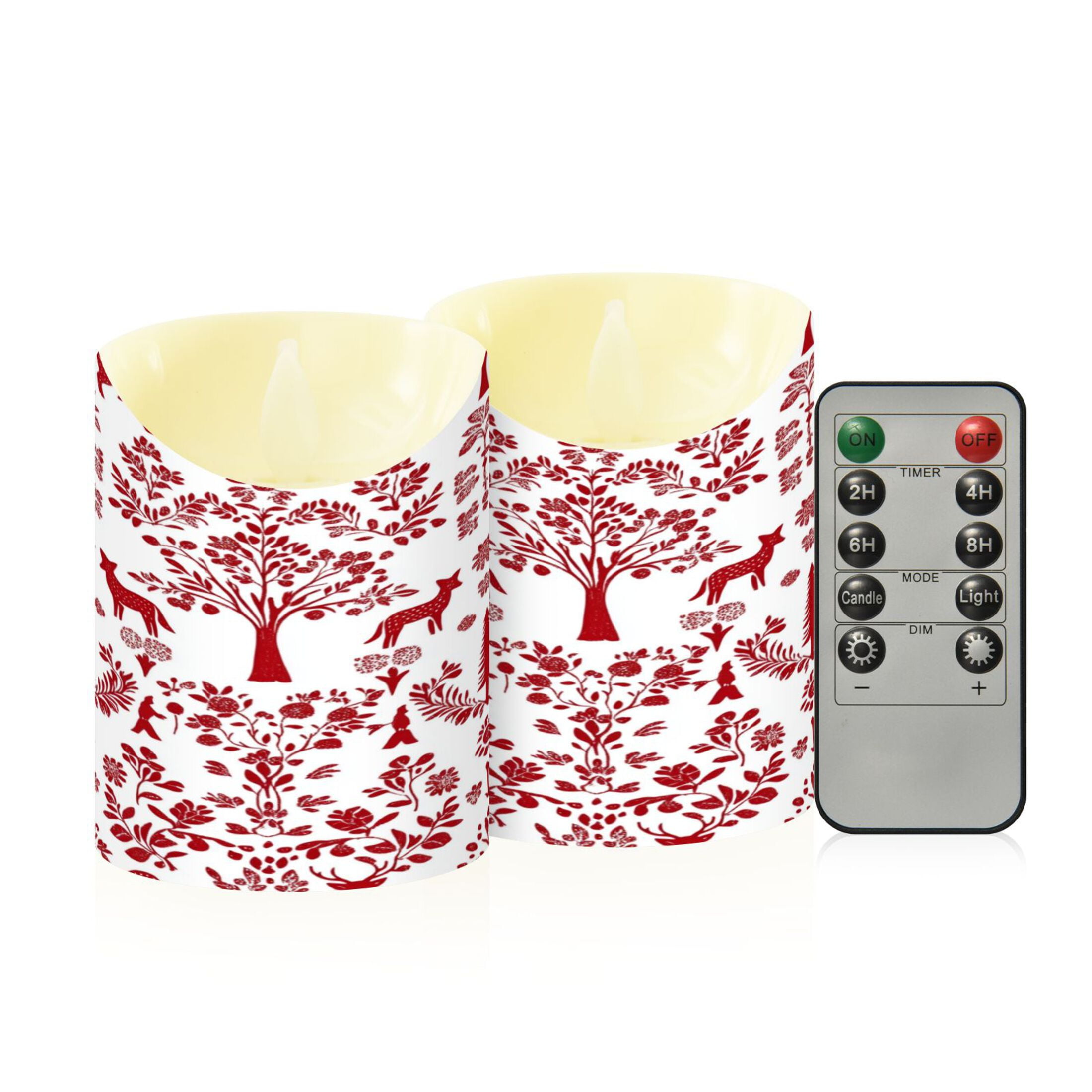 2 PCS Tilted Flameless Candles Flickering LED Lights Battery Operated ...