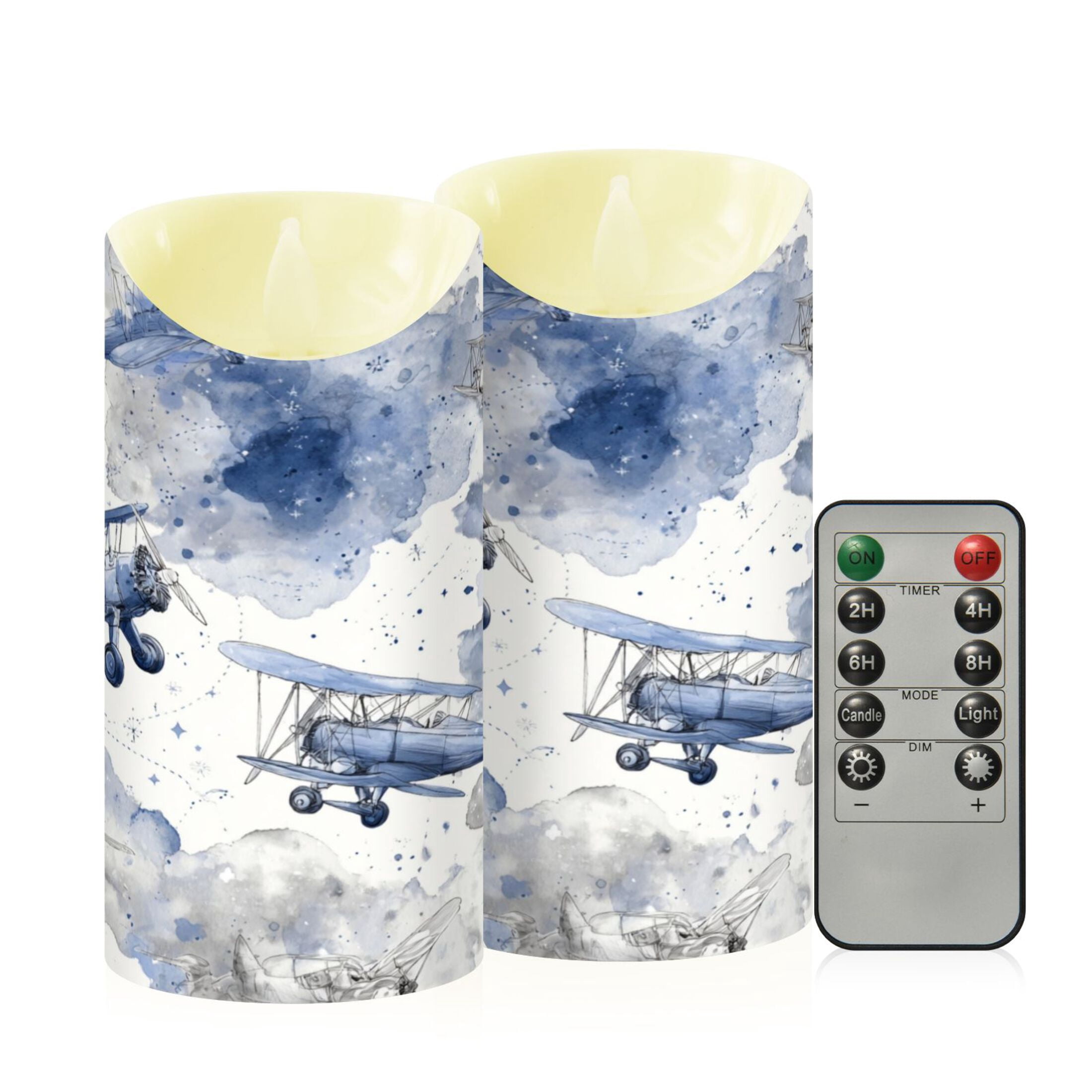 2 PCS Tilted Flameless Candles Flickering LED Lights Battery Operated ...