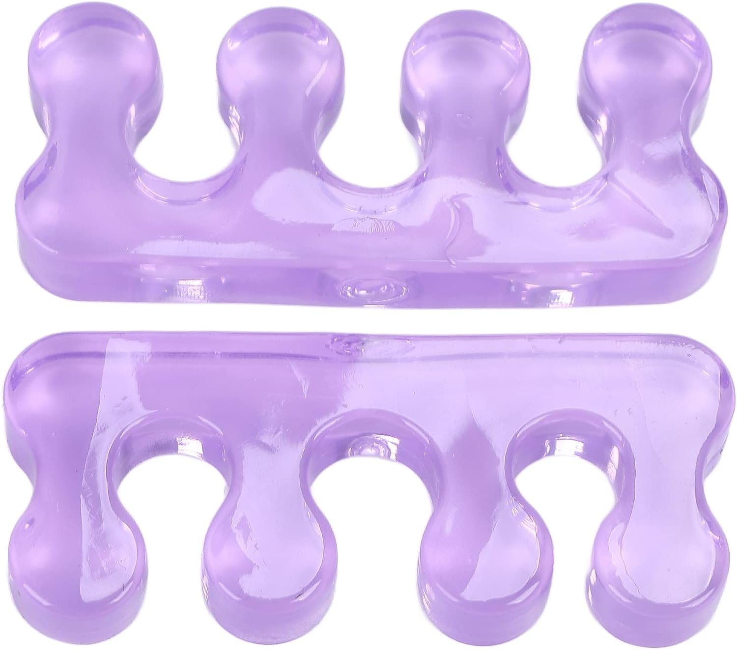 2 PCS Toe Separators, Purple Soft Silica Gel Toe Stretchers