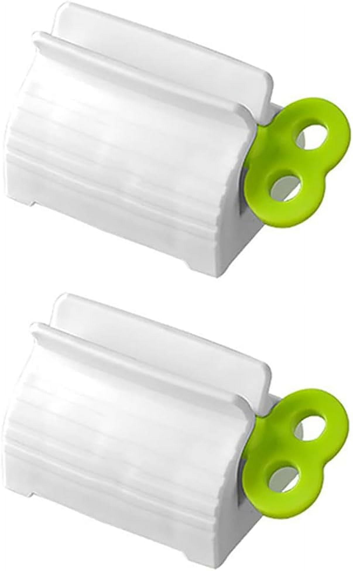 2 PCS Toothpaste Squeezer, Rolling Tube Toothpaste Squeezer Seat Holder Stand Rotate Toothpaste Dispenser Colorful for Bathroom, Saves Toothpaste, Green