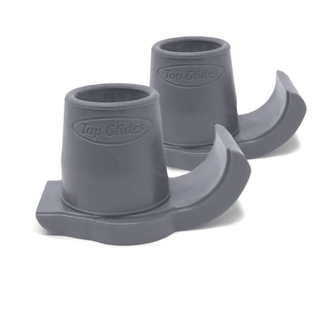 2 PCS Top Glides DuraSki Heavy Duty Walker Glide Skis - 1 Pair (Gray)