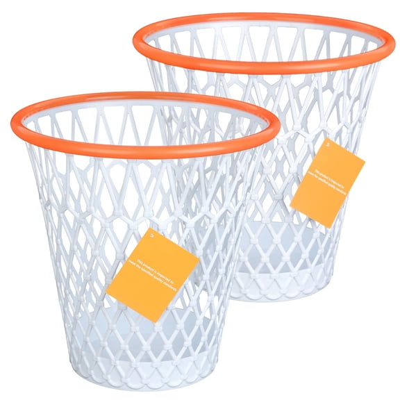2 PCS Trash Can,Basketball Trash Can,Basketball gift,4.5 Gallon,Size11"x11"x12"Basketball Hoop,Basketball Holder display,Garbage Can,Basketball Net Waste Basket for Office,Bedroom,Gym
