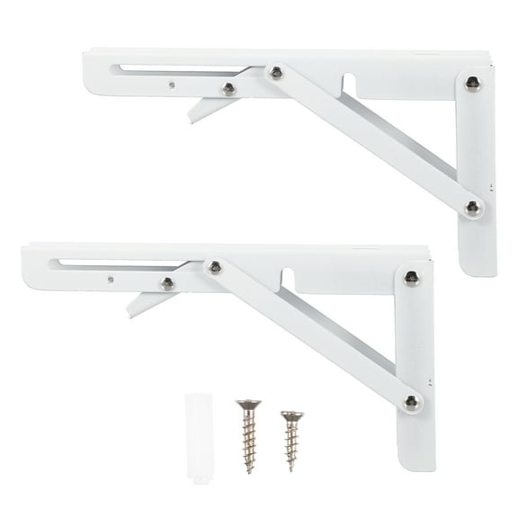 2 PCS Triangle Stand Shelf Partition Board Bracket Support Thickened Hanging Decoration White