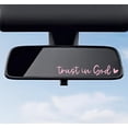 thumbnail image 1 of 2 PCS Trust in God Rearview Mirror Decals, Automotive Vinyl Rear View Mirror Decorative Stickers, Waterproof Trust in God Stickers for Car Truck Laptop, Car Accessories (Pink), 1 of 7