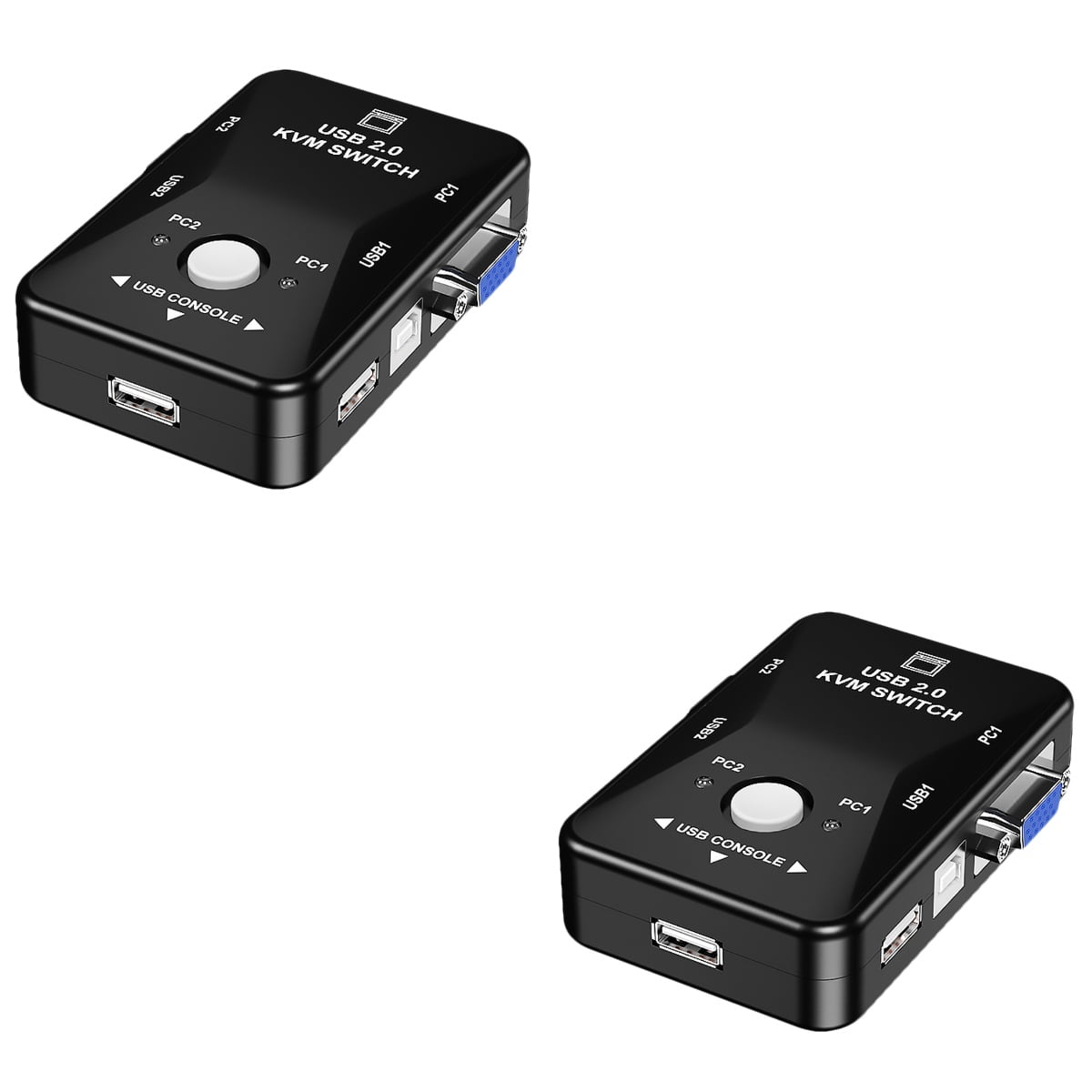 2 PCS USB Dual Monitor Two in One Out Manual Vga - Walmart.com