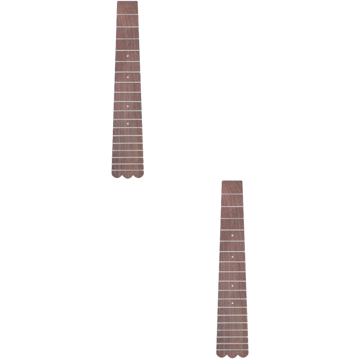 2 PCS Ukulele Fingerboard Replacement Fretboard Parts Wood Fretboard