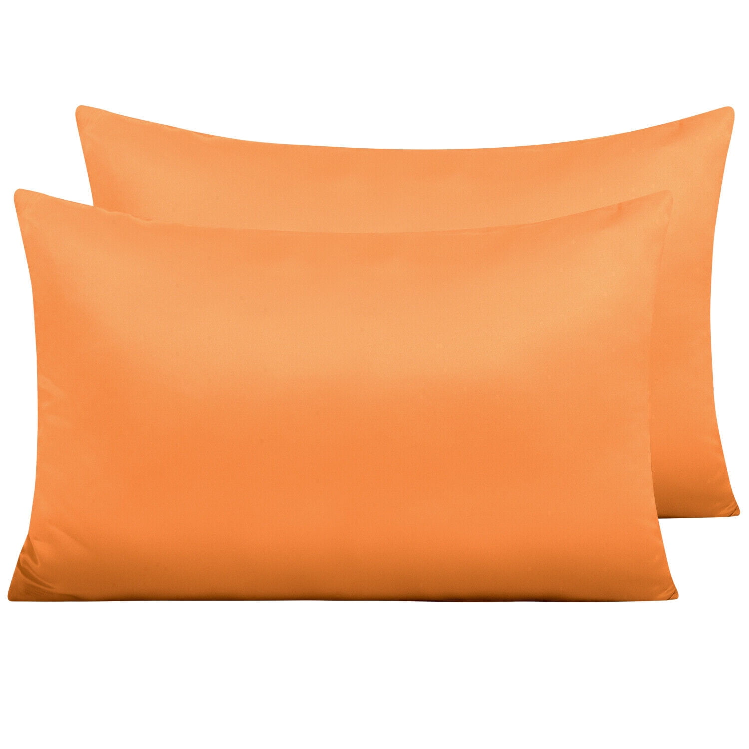 Silk Satin Pillowcase for Hair Skin Pillow Cases Set of 2 Zipper Pillow Covers