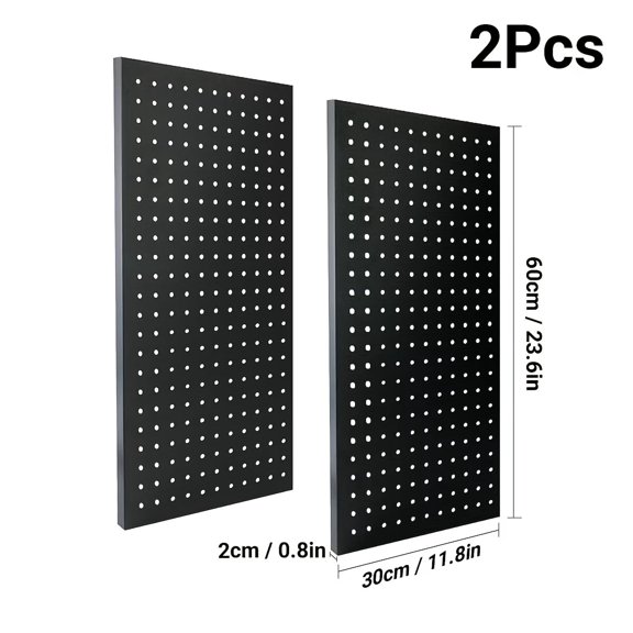 2 PCS Ultrawall Metal Pegboard Wall Panels Peg Boards For Garage Tool Storage, Durable Metal Construction