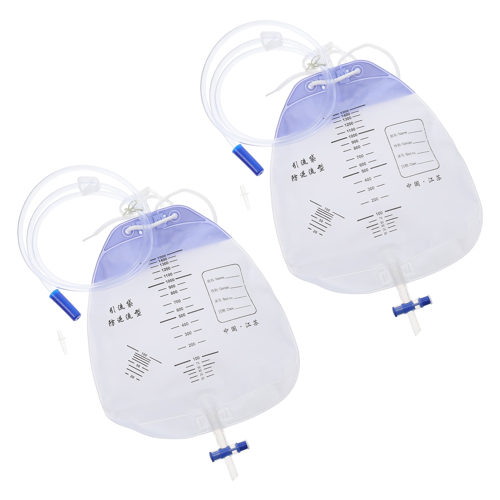 2 PCS Urine Coagulant Bag Urinals for Women Anti Reflux Drainage Urinary Care Portable