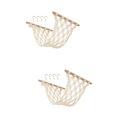 thumbnail image 1 of 2 PCS Veggie Fruit Hanging Basket Macrame Vegetable Hammock Kitchen Cotton, 1 of 8