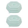 thumbnail image 1 of 2 PCS Vented Collapsible Microwave Splatter Proof Food Plate Cover with Grip Handle, Dishwasher-Safe Microwave Splatter Lid Guard with Steam Vents, BPA-Free Silicone, 10.5" Round - Green, 1 of 7