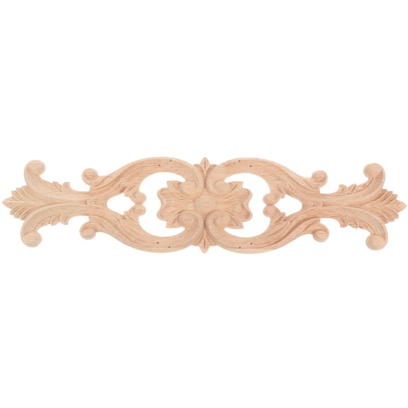 2 PCS Vintage European Appliques Carved Corbel Decals Window Frame Decor Khaki