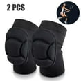 thumbnail image 1 of 2 PCS Volleyball Knee Pads for Men Women, Thick Sponge Collision Avoidance Warm, Anti-Slip Knee Sleeve, for Football, Yoga, Dance, Work, Gardening(L,Black)SUITABLE FOR LEGCIRCUMFERENCE 42~48, 1 of 7
