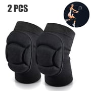 2 PCS Volleyball Knee Pads for Men Women, Thick Sponge Collision Avoidance Warm, Anti-Slip Knee Sleeve, for Football, Yoga, Dance, Work, GardeningL,BlackSUITABLE FOR LEGCIRCUMFERENCE 4248