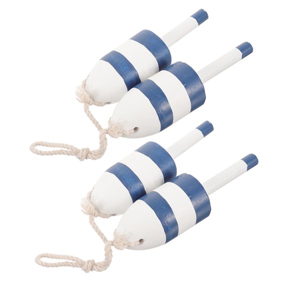 2 PCS Wall Decoration Wooden Float Vintage Buoy Coastal Child