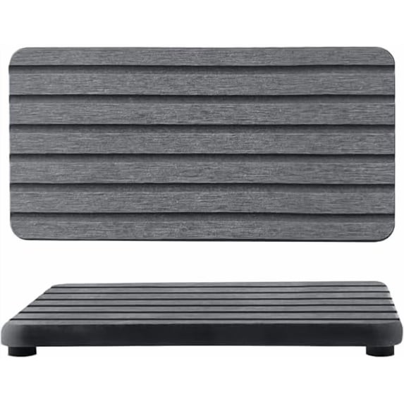 2 PCS Water Absorbent Diatomite Coasters (7.1" x 3.5"), Grooved Design, Water Absorbing Stone Used for Hand Soaps & Plants & toiletries in The Modern Home