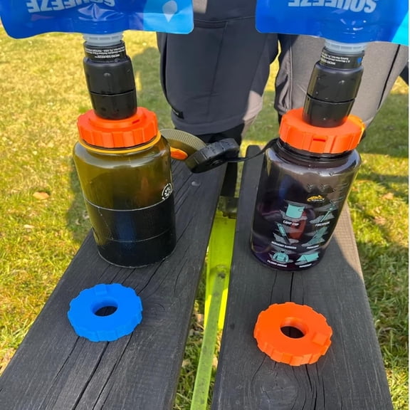 2 PCS Water Filter Adapter for SawyerNalgeneHelikon Bottles, Universal Filtration Connector for Hiking, Outdoor Use
