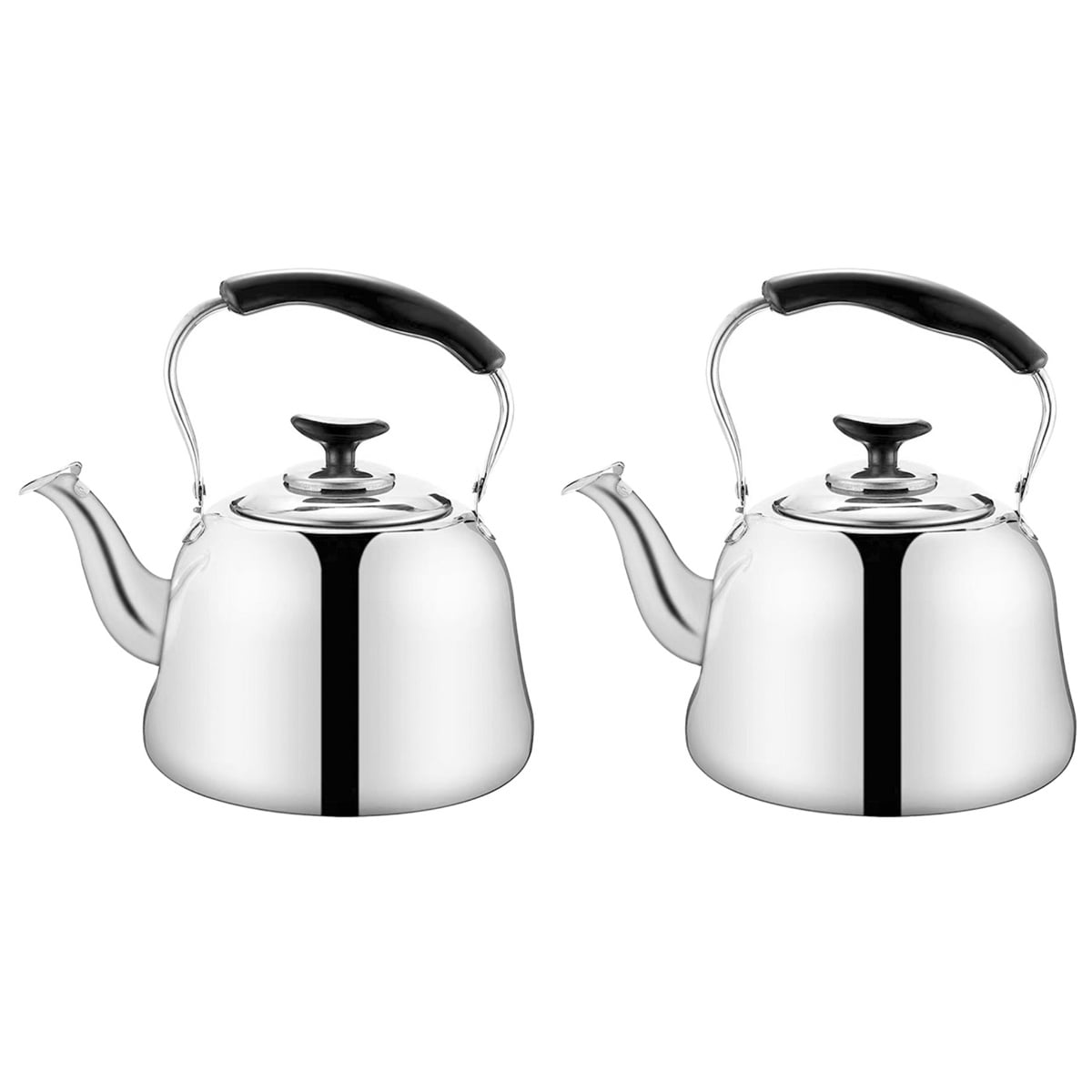 2 PCS Water Kettle Boiling Tea Whistling Stainless Jug Rustresistant