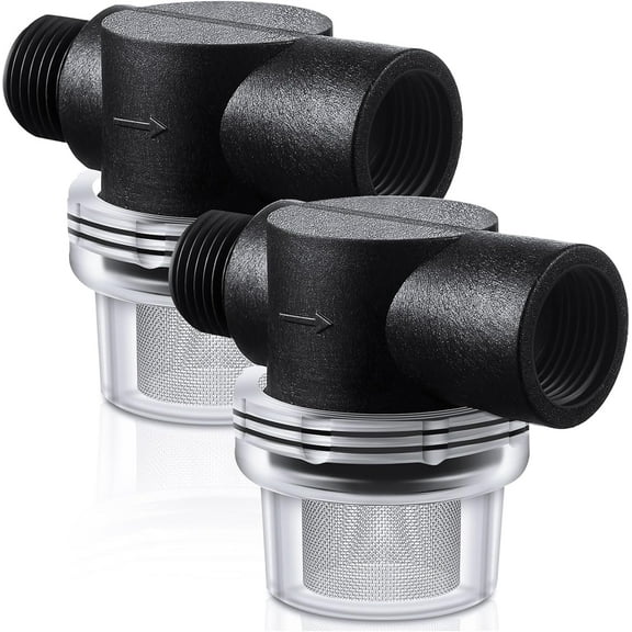 2 PCS Water Pump Strainer Filter, RV Replacement 1/2 Twist On Pipe Strainer Compatible with WFCO or Shurflo Pumps, 50 Mesh Stainless Steel Filter Screen Compatible with WFCO or Shurflo Pumps