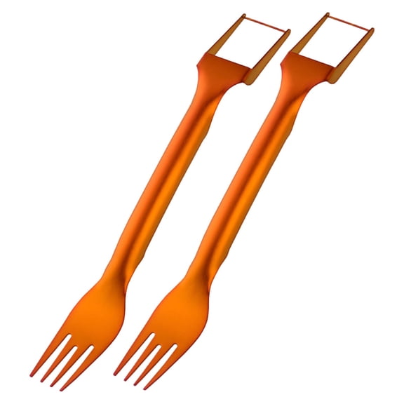 2 PCS Watermelon Cutter,2-in-1 Stainless Steel Fruit Cutter,Heavy-Duty Head Fruit Forks Knife,1.29x10.03 inch Reusable Summer Fruit Cutting Kitchen Gadget for Home,Kitchen,Camping (Red)