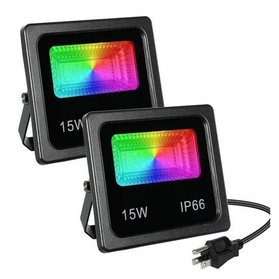 2 PCS Waterproof 15W 25W Smart LED Flood Light RGB APP Control LED Floodlights Garden Party Landscape Stage Lighting