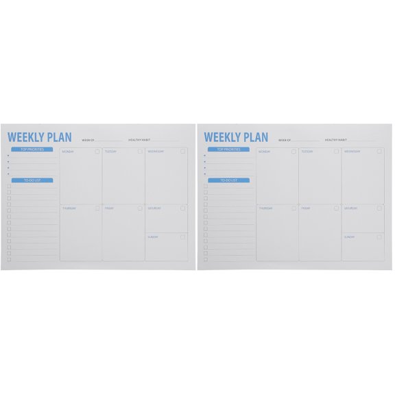 CIMAXIC Small Planner Notepad, White, Daily Use, High Durability, for Office, 2Pcs