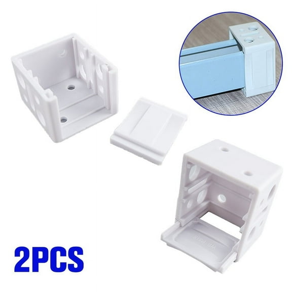 2 PCS White Blind Brackets Low Profile Box White Mounting Bracket for Window Blinds Shutter Plastic Installation Accessories Mounting At Both Ends
