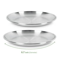 2pcs 13 Oz Stainless Steel Cat Food Bowls, 6.7" Shallow Whisker-friendly Non-slip Silicone Base,easy To Clean Indoor Feeding Dishes