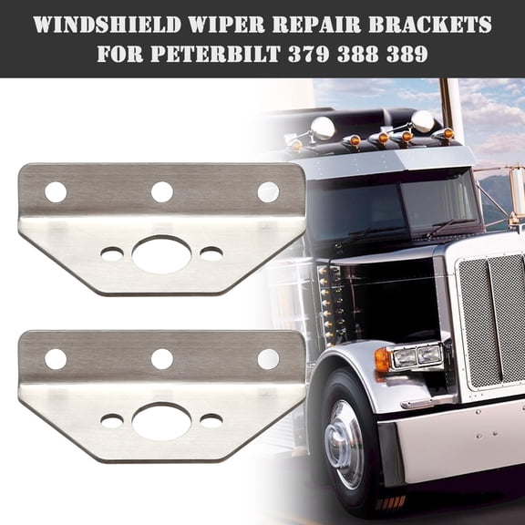 2 PCS Windshield Wiper Repair Stainless Steel Brackets Set For Peterbilt 379 388 389