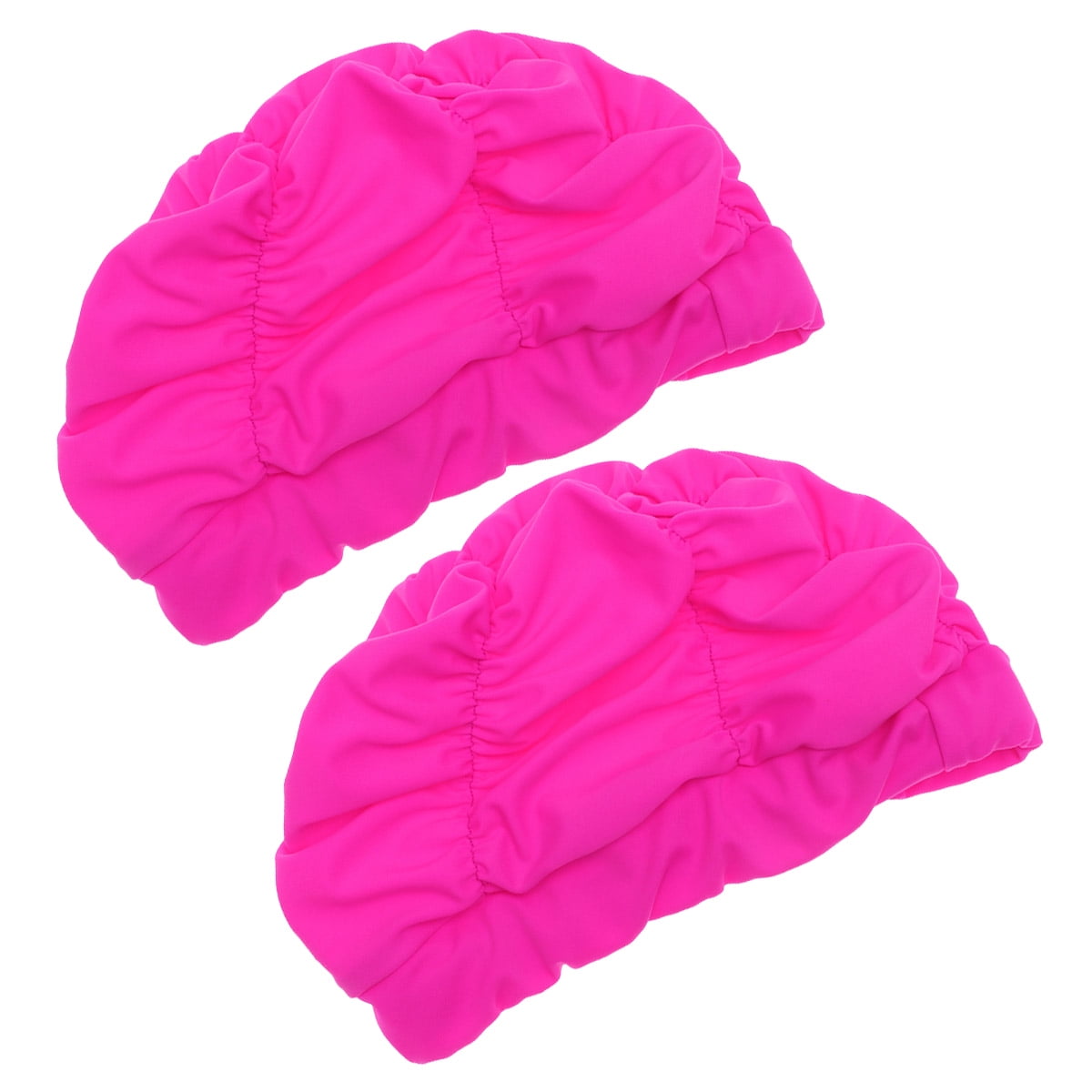 2 PCS Women Swim Cap Swim Hat for Pool Lightweight Swim Hat Pleated
