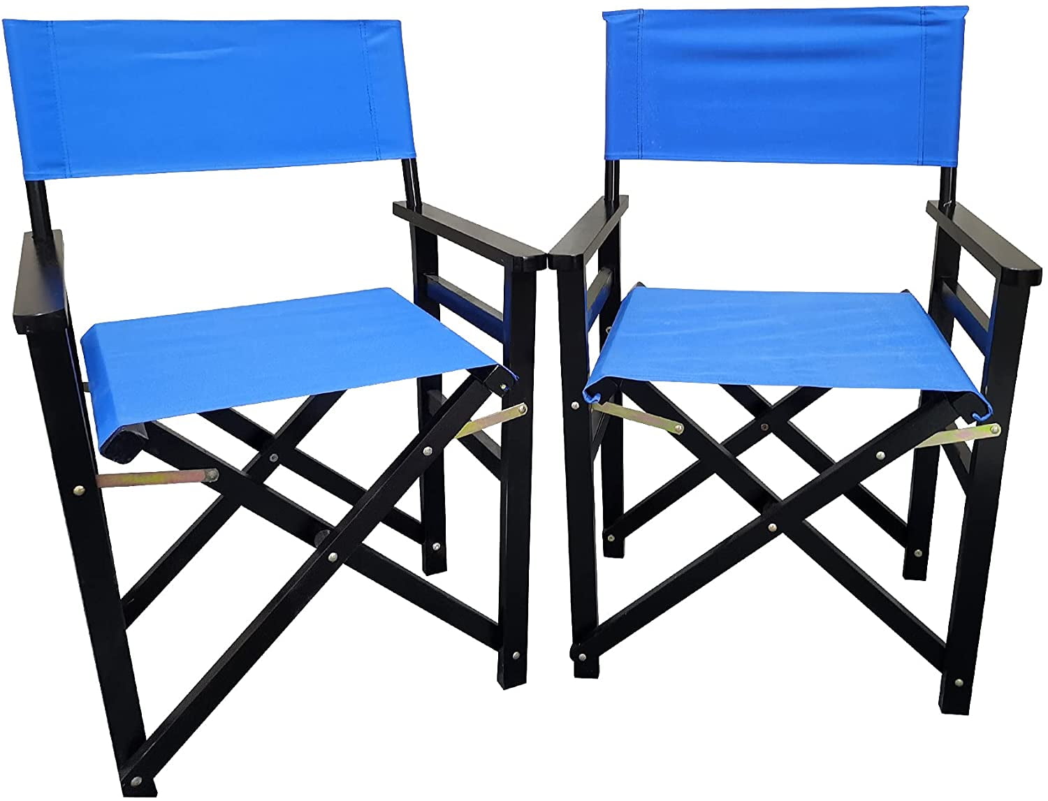 2 PCS Wooden Folding Director Chair, Outdoor Folding Wood Chair