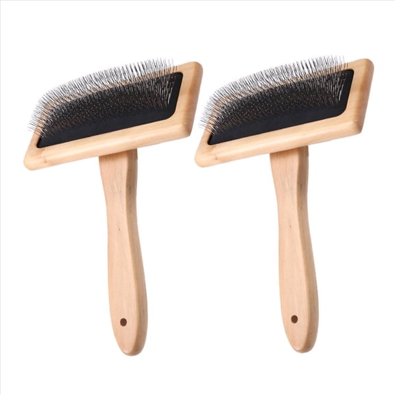 2 PCS Wool Carders, 6.1InchX4.8Inch Large Hand Carders for Wool, Craft Wool Felt Mixing Tool, Pet Slicker Brush