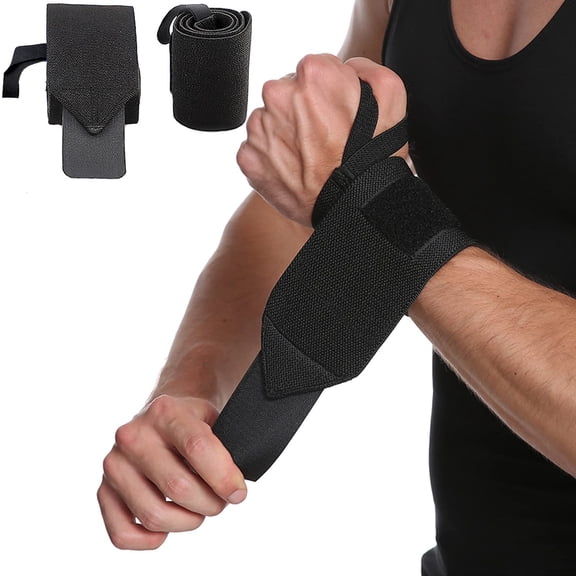 2 PCS Wrist Wraps, Weightlifting Wrist Brace Straps, Carpal Tunnel Wrist Support for Gym Workout Men