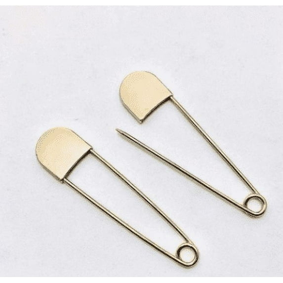 2 PCS of 3 Inch Heavy Duty Jumbo Stainless Steel Safety Pins Silver Color Safety Pins for Laundry, Blanket, Key Rings, Outdoor