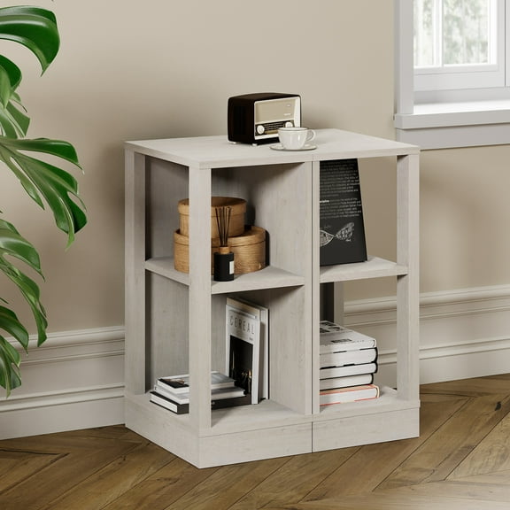 2 PCS of 3 Tier Bookcase，Mini Bookshelf with Open Storage for Small Space,Standing Display Bookcase for Home & Office