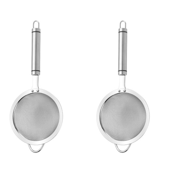 2 PCS over The Sink Colander Strainer Basket Flour Sieve