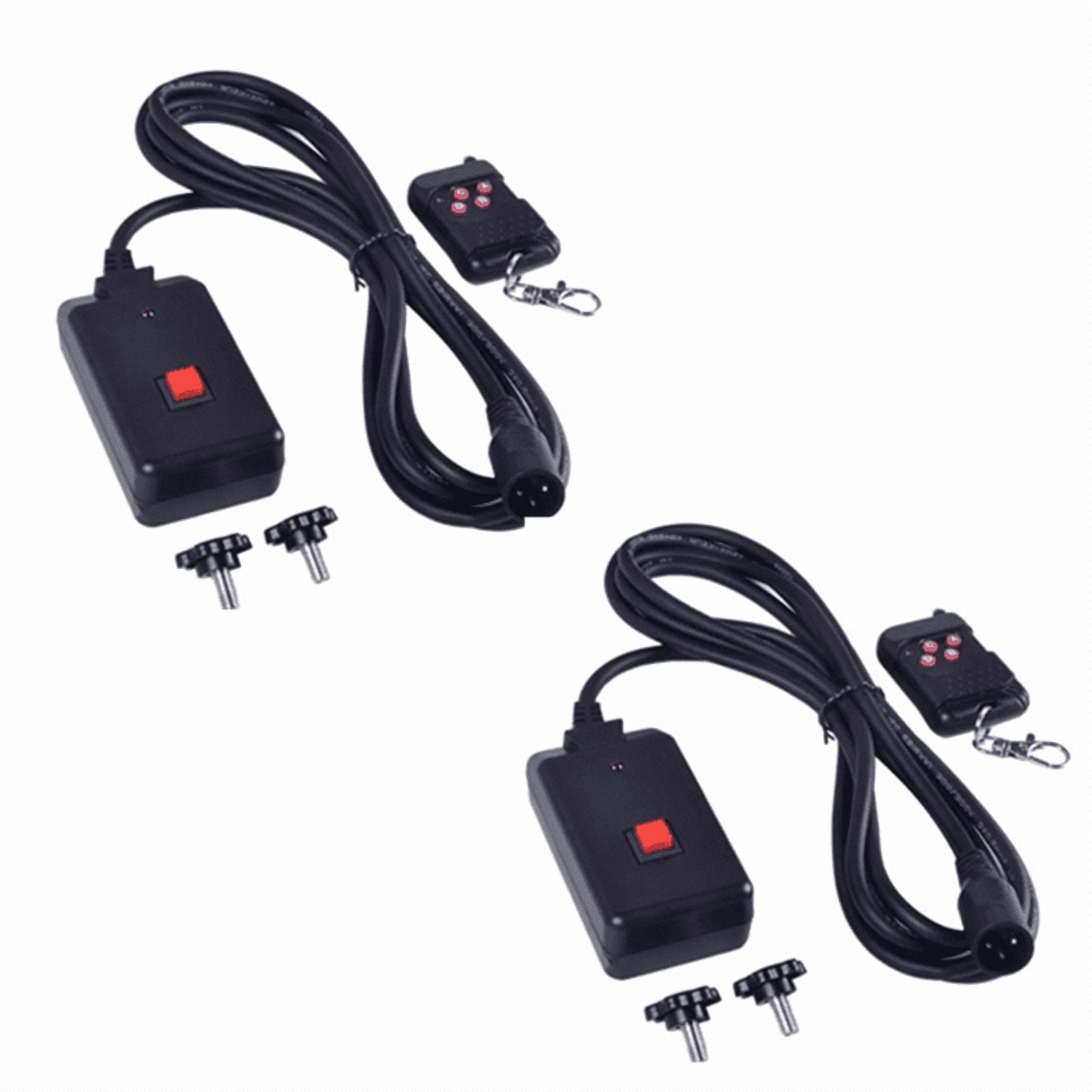 2 PCs 90-240VAC 2 in 1 Wireless Remote Control 3 Pins XLR for Smoke Machine Party DJ Stage Lighting Effect Atmosphere,2 x Fog Machine Remote Controller Kit,Black