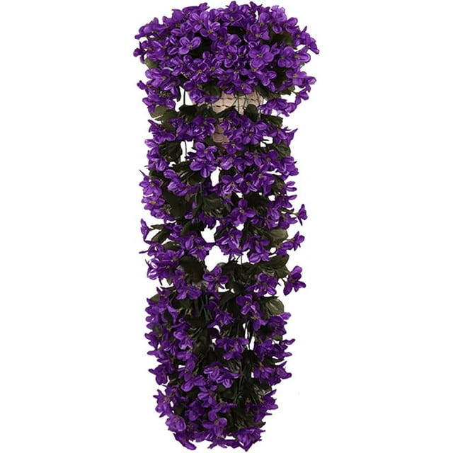 2 PCs Artificial Hanging Flowers for Outdoor Fake Hanging Plant