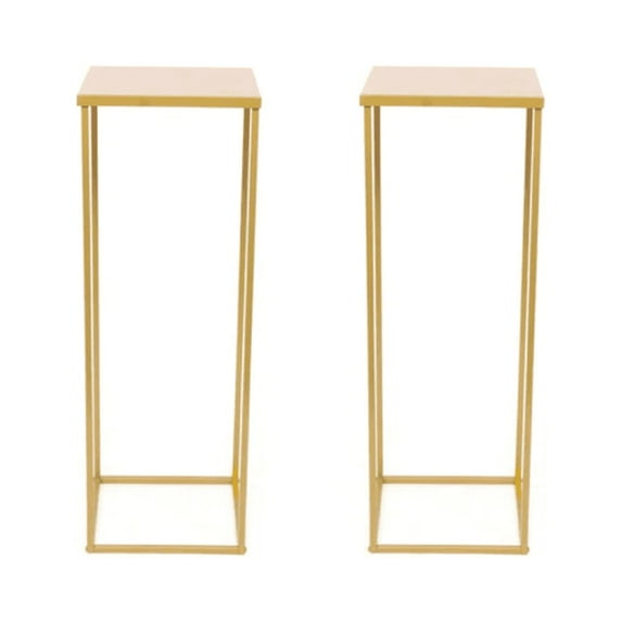 2 PCs Gold Tall Metal Vase Centerpiece for Wedding Reception Table Decor Flower Arrangements