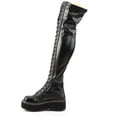 thumbnail image 1 of 2" PF STR Thigh-High Lace-Up Boot W/ Outer Metal Zipper, 1 of 1