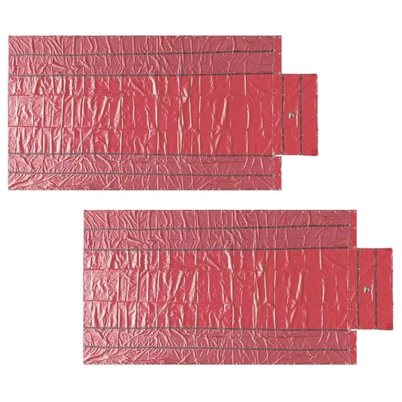 2 PK Airbag Parachute Fabric Red Ultra Light Lumber Tarp 16' x 27' (4' Drop) - 14 Oz Vinyl Lumber Tarps for Flatbed Truck & Trailer