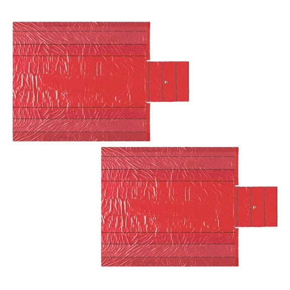 2 PK Airbag/Parachute Fabric Red Ultra Light Lumber Tarp 24' x 27' (8' Drop) - 14 Oz Vinyl Lumber Tarps for Flatbed Truck & Trailer
