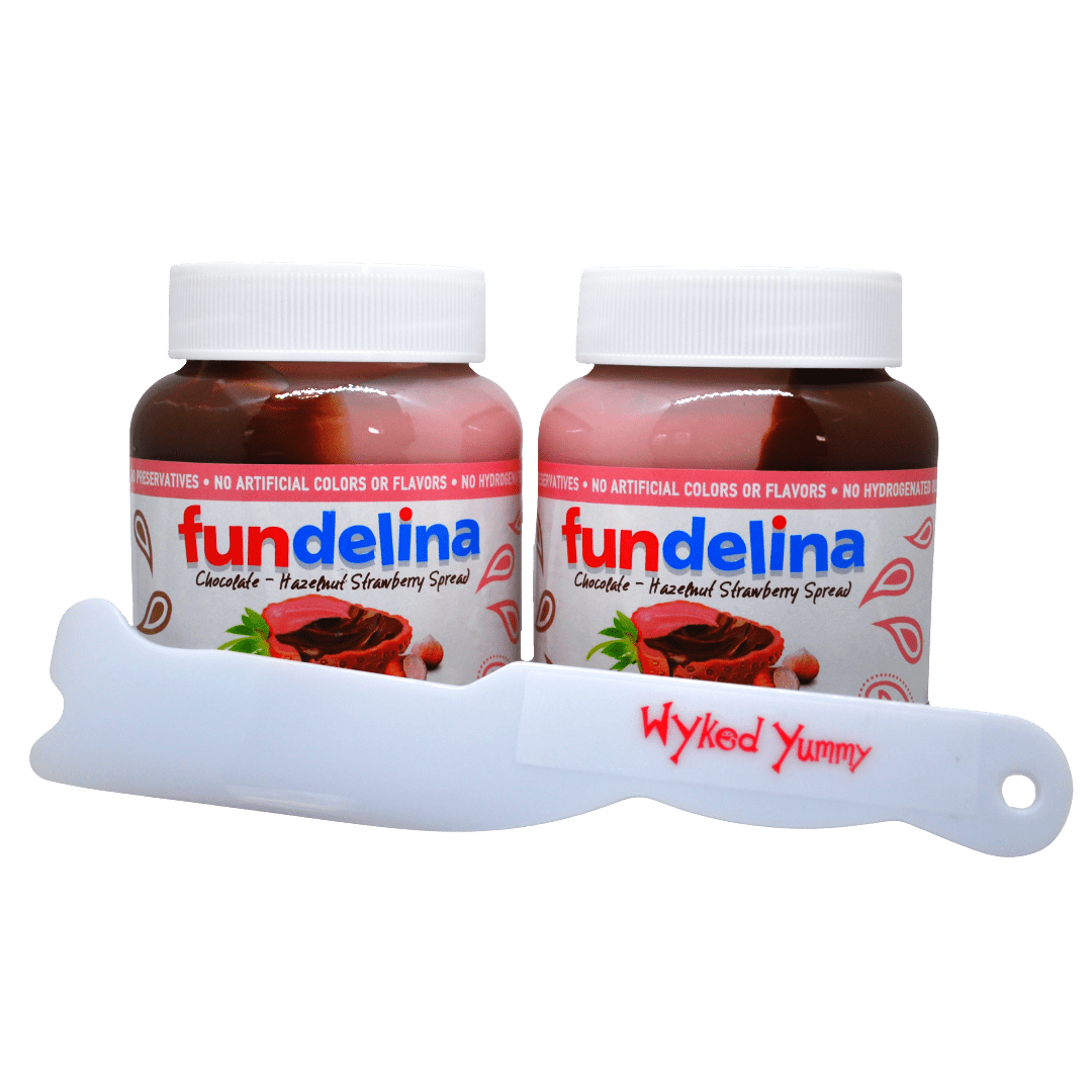 Fundelina Chocolate-Hazelnut & Strawberry Spread 2 PK with 1 Spreader ...