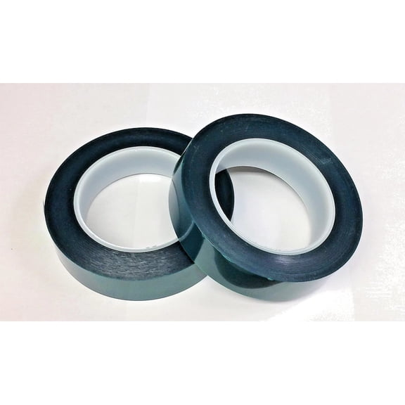 2-PK GREEN 7/8" HIGH TEMPERATURE POWDER COATING POLYESTER MASKING ADHESIVE TAPE