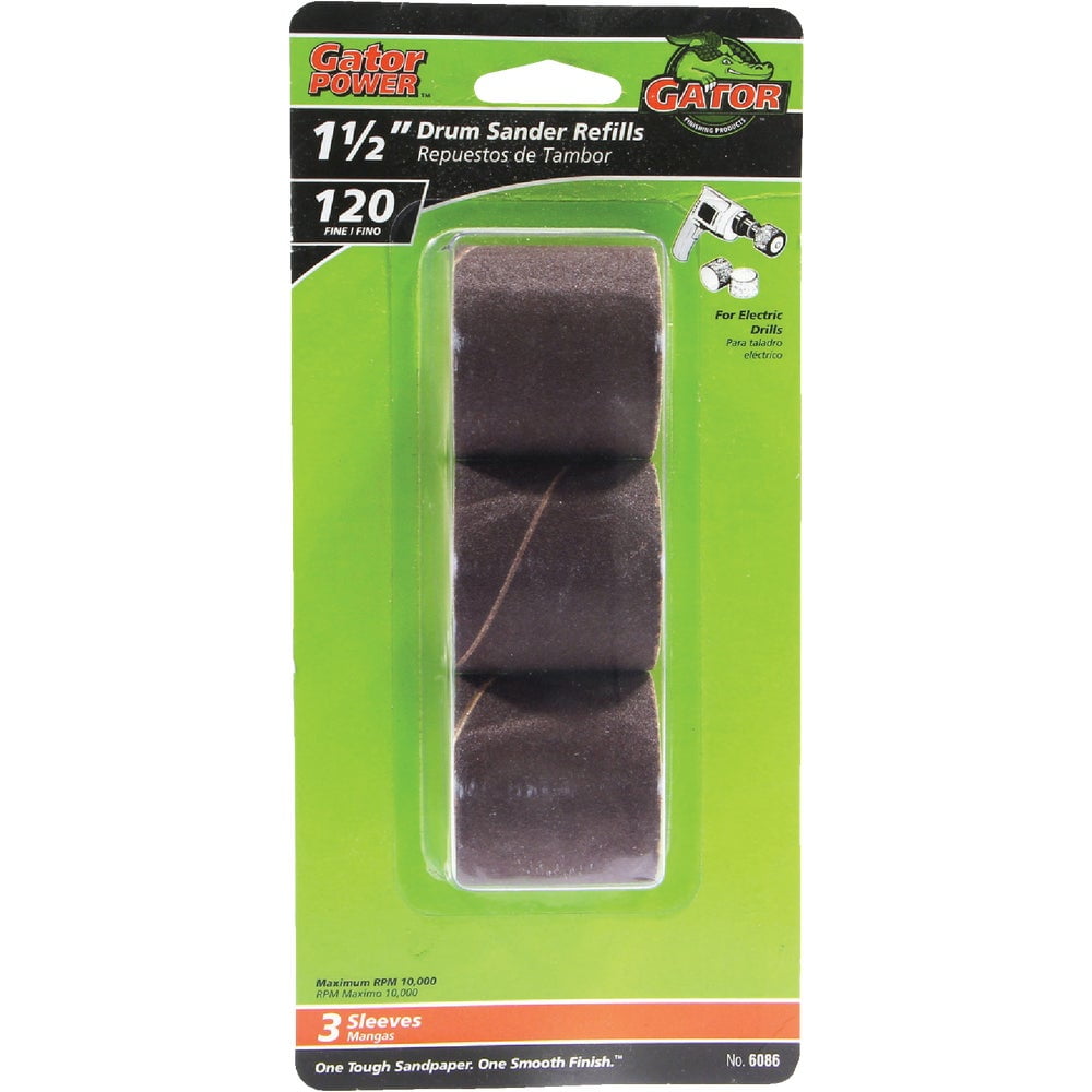 2 PK, Gator 6086Gator 11/2 In. x 11/2 In. 120 Grit Drum Sander