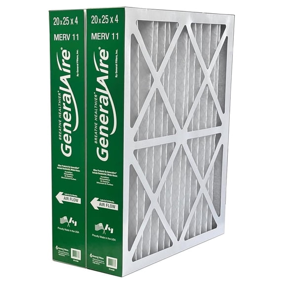 2-PK- Generalaire #4368-Replaces FC100A1037-20"x 25" x 4.5" Merv 11 Air Filters